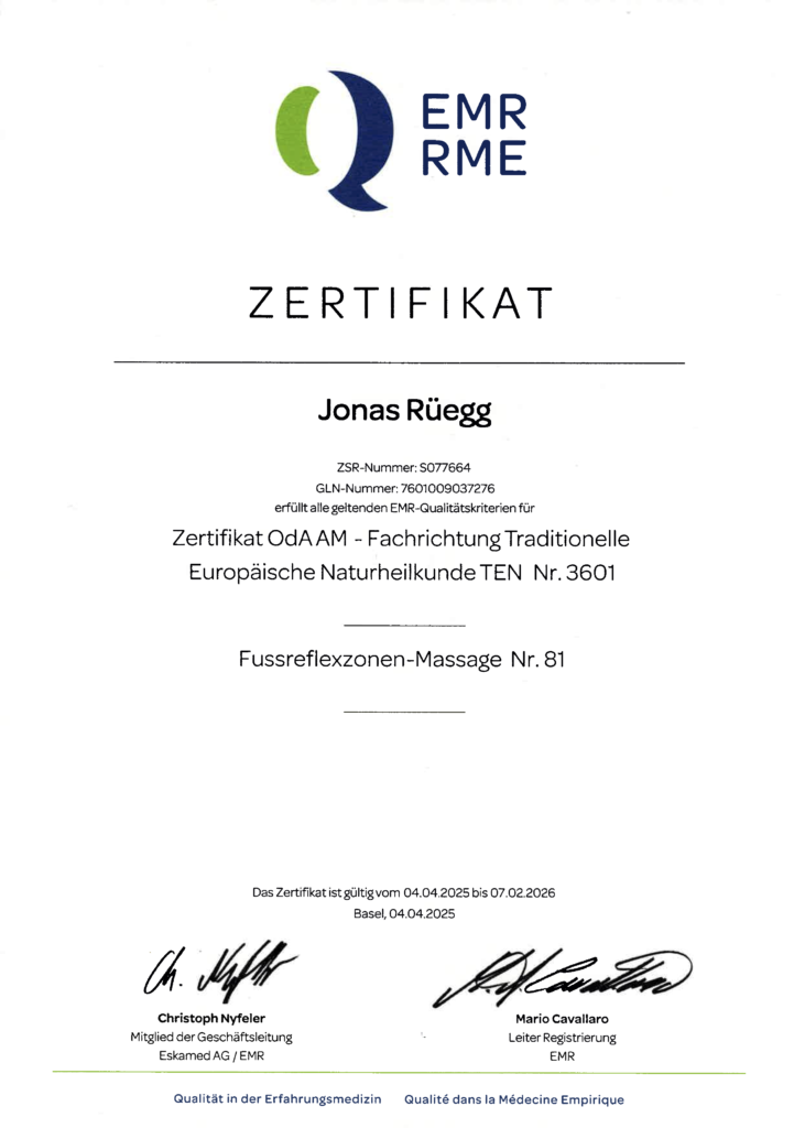Zertifikat EMR